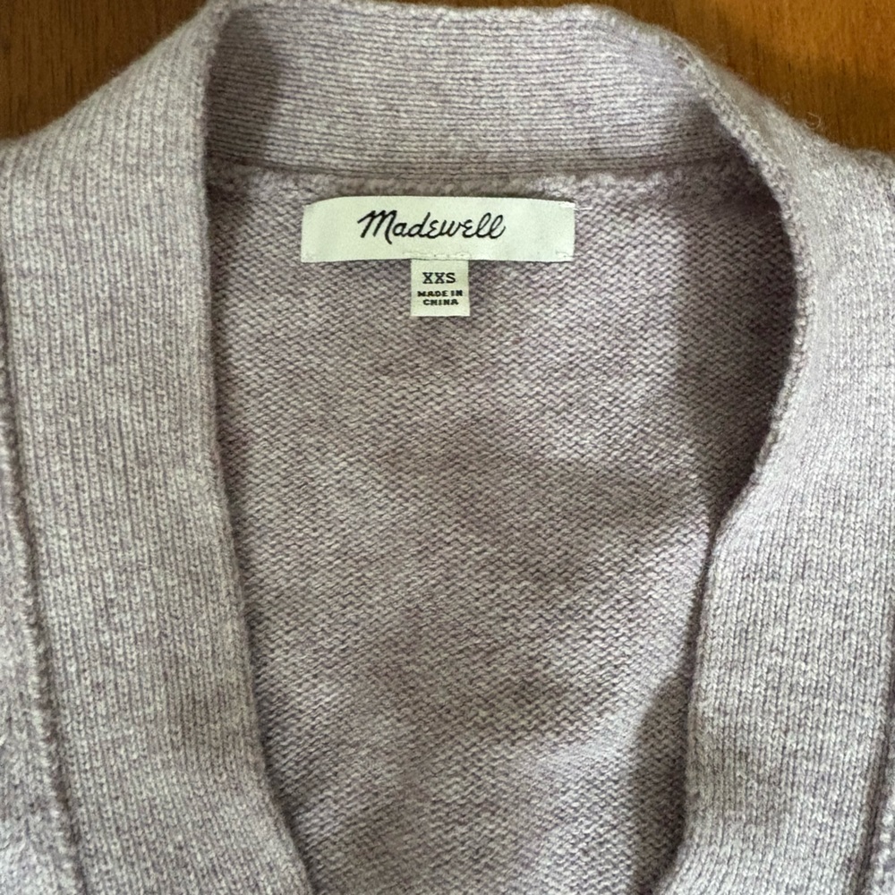 Madewell Gray Cardigan Sweater - Picture 3 of 5